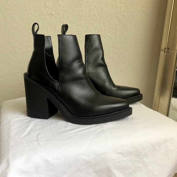 new look black pointed boots